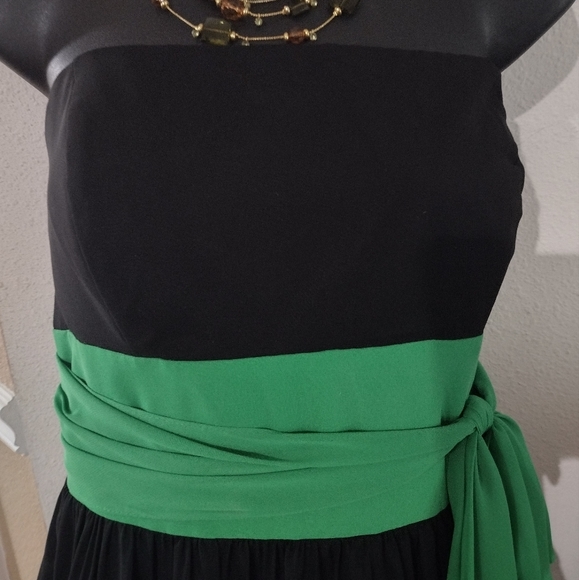 Alfred Angelo Long Chiffon Two Tone Bridesmaid Dress - Picture 1 of 10